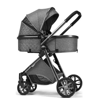 Image of Baby Stroller 3 in 1 for Newborn and Toddler, Reversible Bassinet Newborn, High Adjustable Luxury A