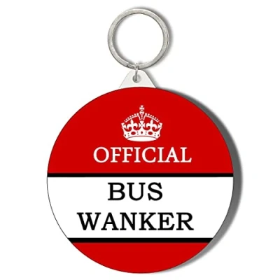 Image of Gift Insanity OFFICIAL BUS WANKER 45mm Keyring