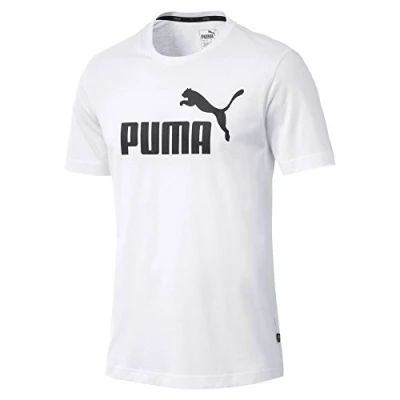 Image of Puma Small LOGO Sports Tshirt, Women&#039;s, Size: Large, white