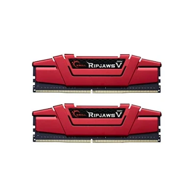 Image of G.SKILL Ripjaws V Series F4 2400C15D 8GVR 8 GB (4 GBx2) DDR4 2400 MHz C15 1.2 Memory Kit Blazing Red