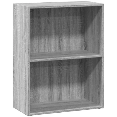 Image of vidaXL Grey Sonoma Bookcase Storage Rack Cabinet/Freestanding Engineered Wood Bookshelf for Home Office / 60 x 30 77 cm