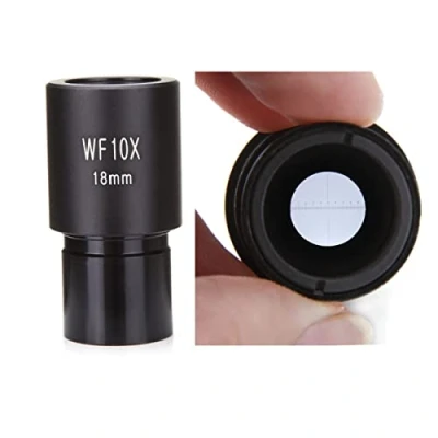 Image of ZTBH Microscope Accessories Kit Wide Field Eyepiece Lens With Micrometer Eyepieces Parts Slides (Color : 10x and micrometer)