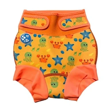 Image of Bubble Tots Go Anywhre Swim Nappy (Orange Under The Sea, Small 0 3 Months)