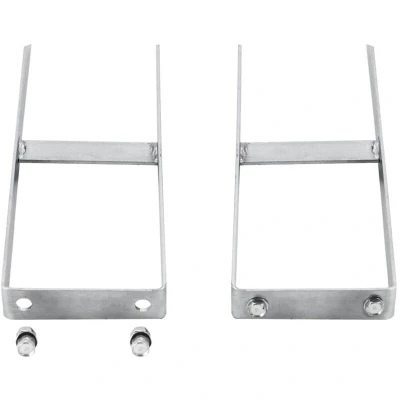 Image of vidaXL Fence Ground Spikes 2 pcs for WPC Steel 40 cm
