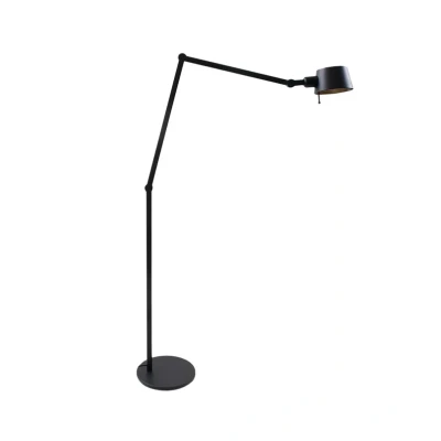 Image of Lucande Silka floor lamp, height 216 cm, black, metal