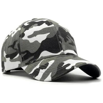 Image of JJiaoLinin Men Women Camouflage Baseball Cap,Boys Caps Camo Casual Cap Mens Boys Army for Outdoor Camping Fishing Hip Hop Sports (Grey)