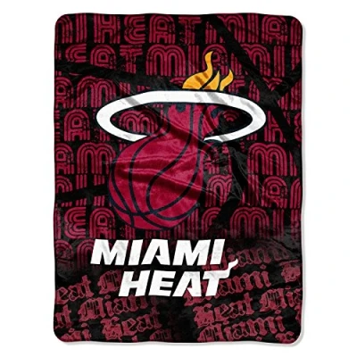 Image of Northwest Officially Licensed NBA Miami Heat Redux Micro Raschel Throw Blanket, 46&quot; x 60&quot;, Multi Color