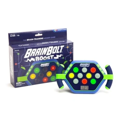 Image of Learning Resources BrainBolt Boost, Electronic Memory Game for Kids Ages 5+, 3 Modes, 1 Player, Travel Games