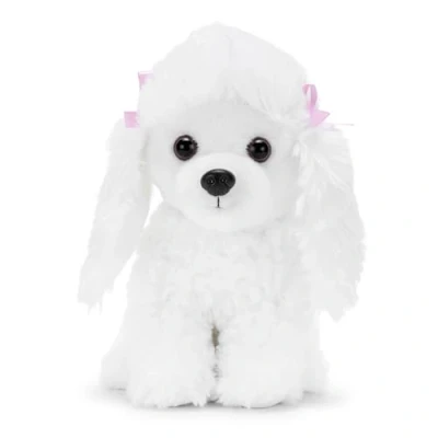 Image of Zappi Co Sara the Poodle Plush Toy Dog (22cm) Princess Soft Cuddly Recycled Curly Classy Companion