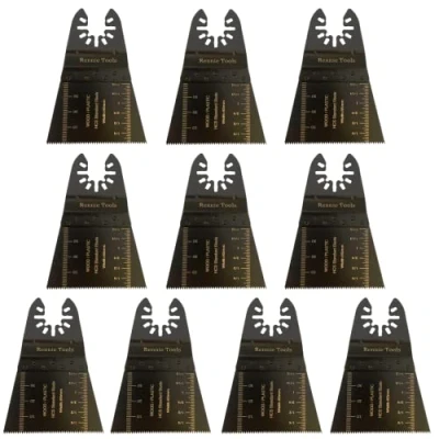 Image of Pack of 10 x 65mm Wide Oscillating Multi Tool Blades/Wood Cutter Saw Blades Set Compatible with Dremel Fein Multimaster Makita Stanley Worx Dewalt Etc Multitool Blade