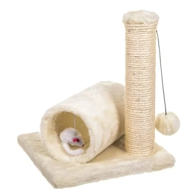 Image of Cat Kitten Sisal Scratch Post Toy with Tunnel &amp; Mouse Pet, Tower Trap Hanging Ball Durable Easy to Assemble Scratching for Indoor Cats