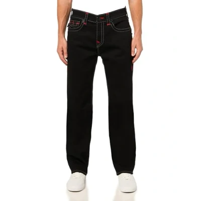 Image of True Religion Ricky Quadruple LOGO Super FLAP Straight leg jeans, Men&#039;s, Size: 38, Black