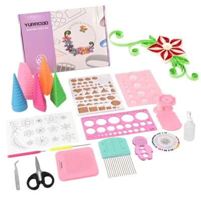 Image of YURROAD 19pcs Complete Paper Quilling Tools Kit for Art Craft TL38