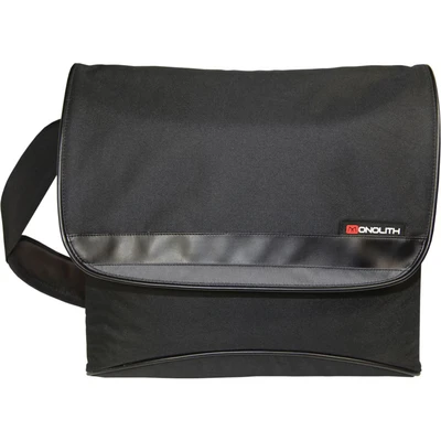 Image of Monolith Nylon Laptop Messenger Bag W400xD115xH365mm Black 2386