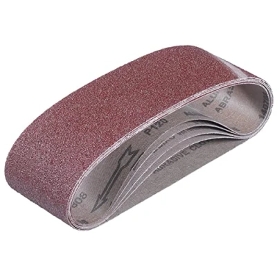 Image of Einhell 6 Piece Sanding Belt Set Sander Accessories Suitable for Cordless Band TP BS 18/457 Li BL Grain Size: 2X P60, P80, P120