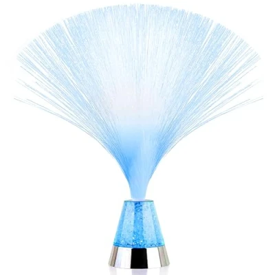 Image of The Glowhouse Fibre Optic Ice Crystal Lamp 13.5&quot; Brand Premium (Blue) Batteries Included