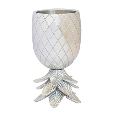 Image of Pineapple Goblet Cocktail Glass Silver 300ml