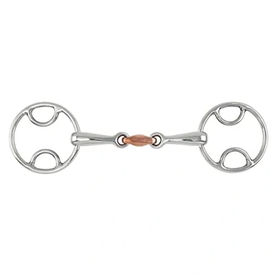 Image of Shires Equestrian Bevel Bit With Copper Lozenge S/steel Size: 51/2
