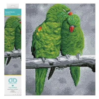 Image of DIAMOND DOTZ Squares DQ8 Intermediate Kit, Sweet Perch, 31 x 41cm