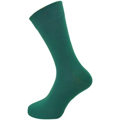 Image of Macahel St Patrick&#039;s Day Mens Formal Plain Cotton Rich Ankle Socks (Green)