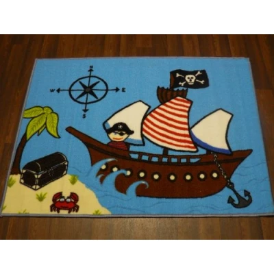 Image of Non Slip Kids Pirate Mat / Rug 80cm x 110cm Hours Of Fun