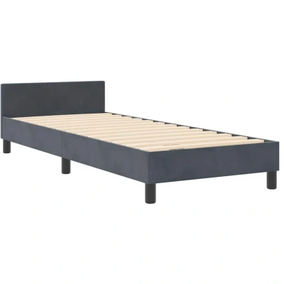 Image of vidaXL Bed Frame Dark Grey 80x200 cm Velvet