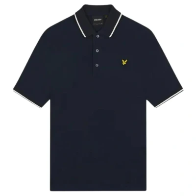 Image of Lyle &amp; Scott Tipped Polo Shirt Dark Navy/Chalk XL