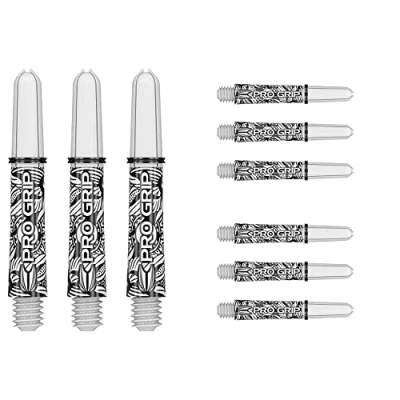 Image of Target Darts Unisex&#039;s 3 x Ink Design Pro Grip Dart Shafts 9 in Total, White, Short