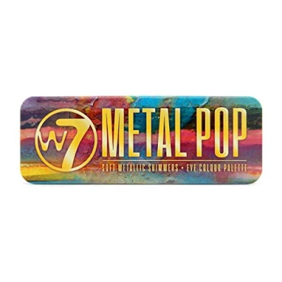 Image of W7 Eyeshadow Palette with Metal Pop Soft Metallic Shimmers for Eyes Colour 15.6g