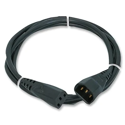 Image of Pro Elec C14 Plug to IEC C13 Socket Extension Lead 6A 2m Black, Label