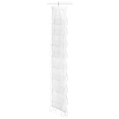 Image of Whitmor White Hanging Shoe File, Clear
