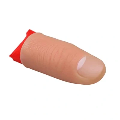 Image of MilesMagic Magician&#039;s Rubber Thumb Tip with Silk Close Up Trick For Vanishing Gimmick Appearing Disappearing Real Finger Magic Tricks