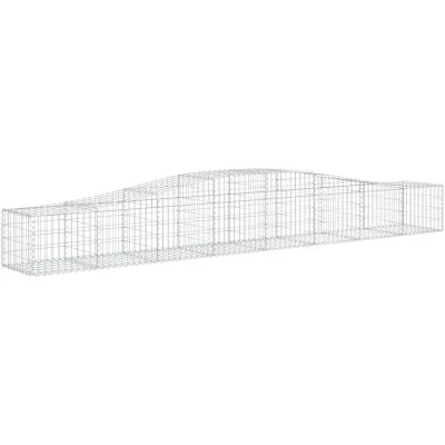 Image of vidaXL Arched Gabion Baskets 8 pcs 400x50x40/60 cm Galvanised Iron