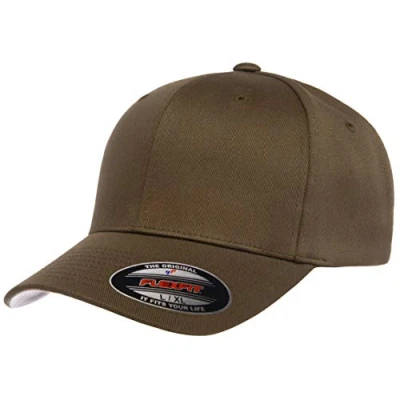 Image of Flexfit Men&#039;s Athletic Baseball Fitted Cap, Olive, L XL