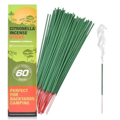 Image of Citronella Incense Sticks Suitable for Outdoor Camping, Patio, Hiking,etc (1 Pack Contains 60 Sticks)