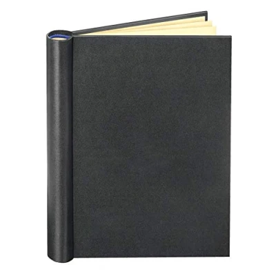 Image of VELOFLEX 4954080 Clamp Binder DIN A5 with Leather Grain Filling Height Max. 20 mm Black Pack of 1
