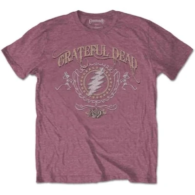 Image of Rock Off officially licensed products Grateful Dead Bolt Band Logo T Shirt S Red