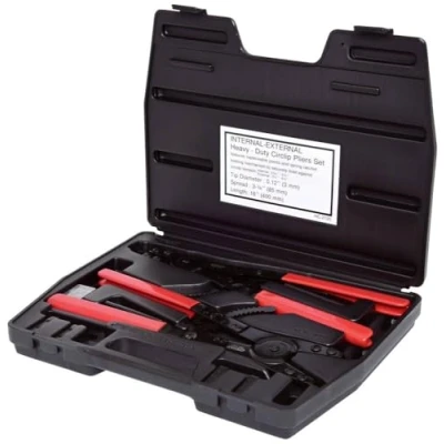 Image of KS Tools 500.1300 Circlip pliers set with ratchet function, 14 pcs
