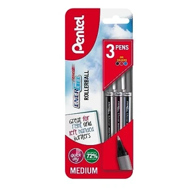 Image of Pentel EnerGel Plus Triple Blister Assorted