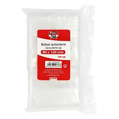 Image of Fixo 50063200 Pack of 100 Cellophane Display Bags Self Seal Bags, 60 x 80