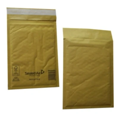 Image of 20 Small C/0 Size Mail Lite Gold Padded Envelopes Mailers Peel + Seal Bubble Bags 150 x 210mm / 6 8.25&quot; Sealed Air Postal Packing Mailing Shipping Postage Posting Self Cushioned Protective Packaging