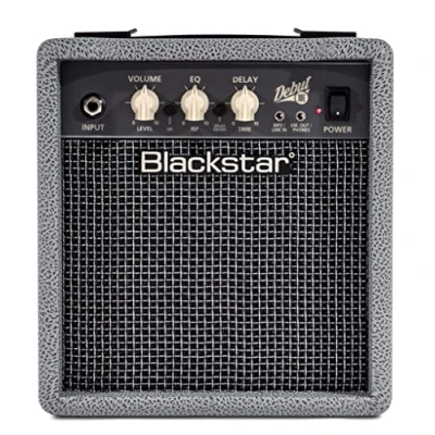 Image of Blackstar Debut 10E Beginners Practice Electric Guitar Amplifier Combo With Delay Effect 10 Watt Headphone Input/Line In MP3 Playback (Bronco Grey)