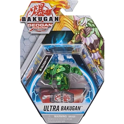 Image of Bakugan Ultra, Falcron, 3 inch Tall Geogan Rising Collectible Action Figure and Trading Card