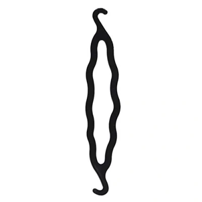 Image of Plastic Bun Maker, TheBigThumb Black Hair Ponytail Holder Twist Clip Magic Roll Braid Tool for Women Long