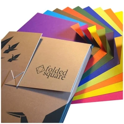 Image of Origami Paper Gift Set 100 Sheets, 15cm Square Contrasting Colour Collection