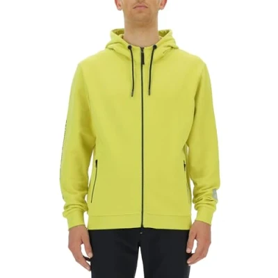 Image of JEEP O102931 I002 XP MAN HOODED SWEATSHIRT FULL ZIP Xtreme Performance Sleeve Print W/Zipped Pockets JX23A Celery M