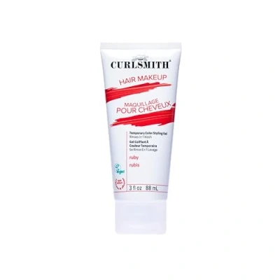 Image of Curlsmith Hair Makeup Vegan Temporary Color and Styling Gel, Ruby (89ml)