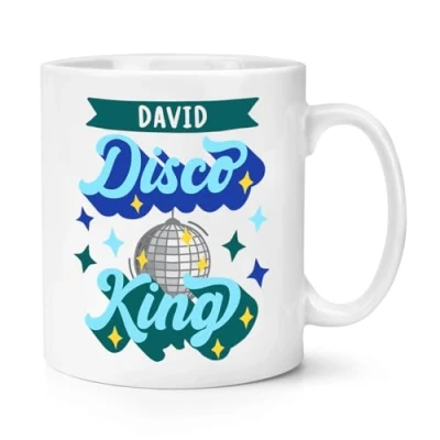 Image of Personalised Disco King 10oz Mug Cup