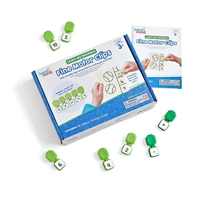 Image of Learning Resources Learn My Numbers Fine Motor Clips, Kids Clothes Peg Activities, Toys, for Toddlers, Toddler and Counting, Montessori Maths