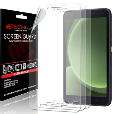 Image of TECHGEAR 3 Pack Galaxy Tab Active 5 8.0&quot; Screen Protectors (SM X300 / SM X306), Ultra CLEAR Protector Guard Cover Designed for Samsung 2024